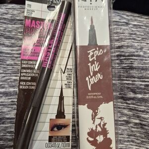 Maybelline Master Precise Liquid Liner & NYX Epic Ink Liner Duo - Brown/Black NW